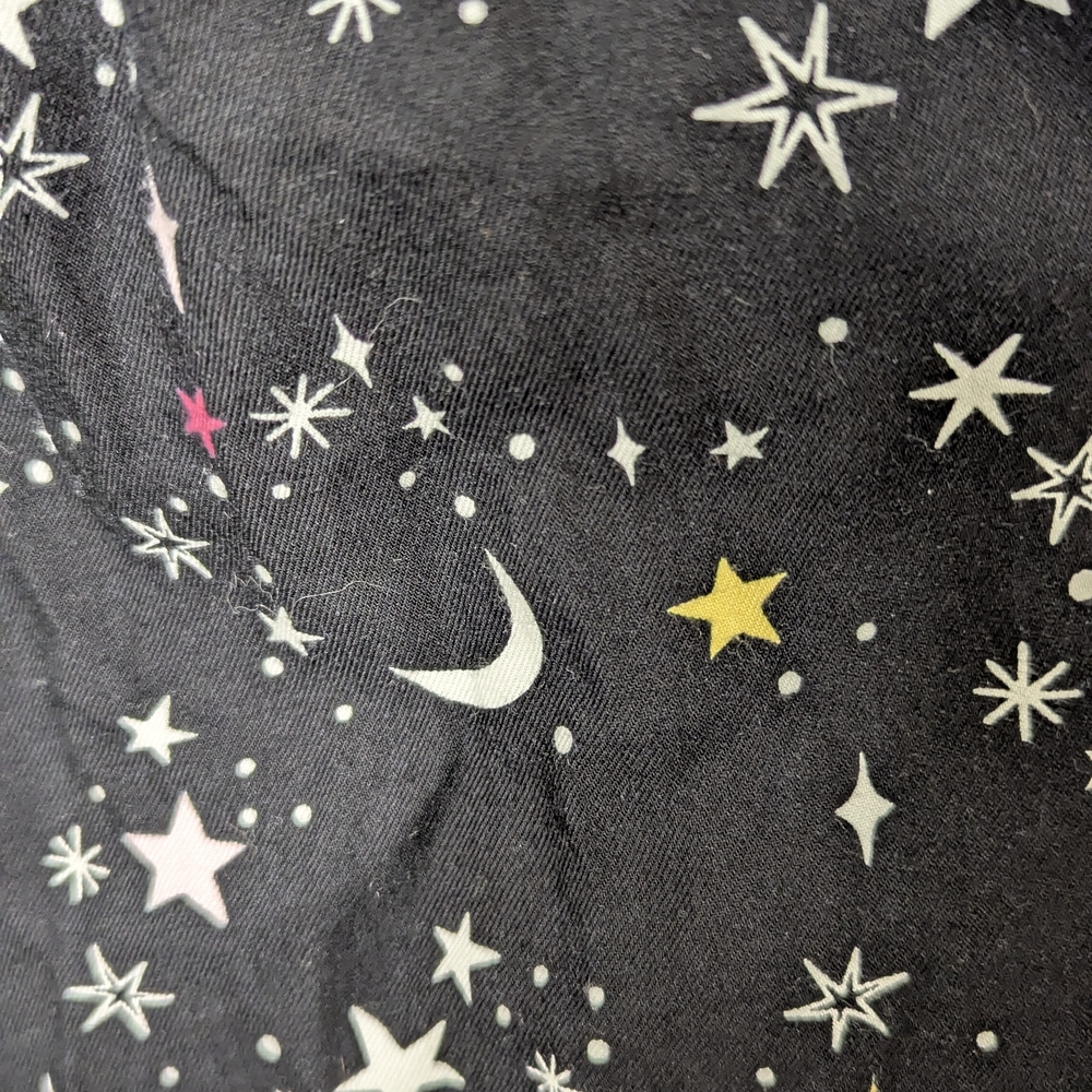 Joyspun Celestial Sleep Shorts Black White Stars Moon Plus Size 3X - Picture 4 of 10